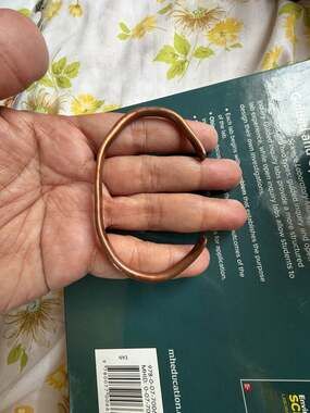 1 THERAPY CUFF BRACELET pure Red Copper Adjustable 28g NON MAGNETIC HANDMADE